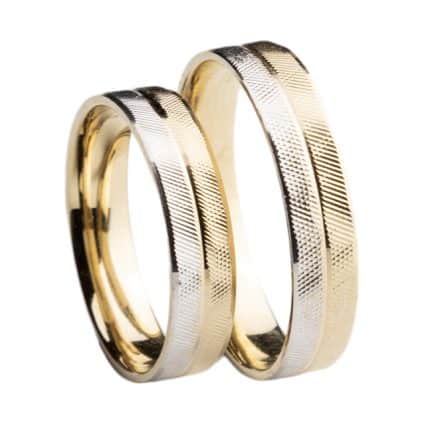 Crystal Premium 45006-ASF Sárga-fehér arany karikagyűrű