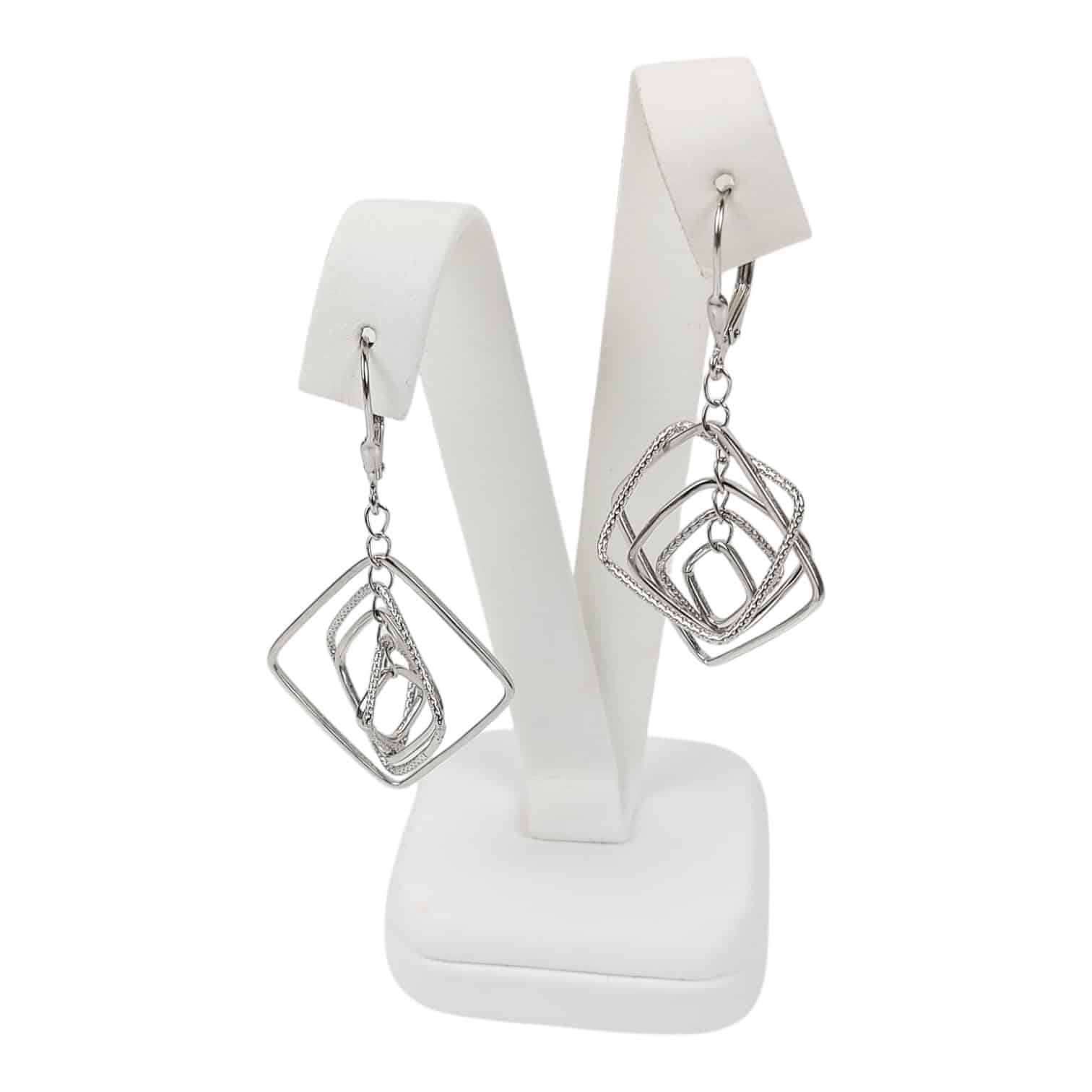 Photoroom_001_20241115_125004 Twist Square U-E-085 Ezüst Fülbevaló - Image 1