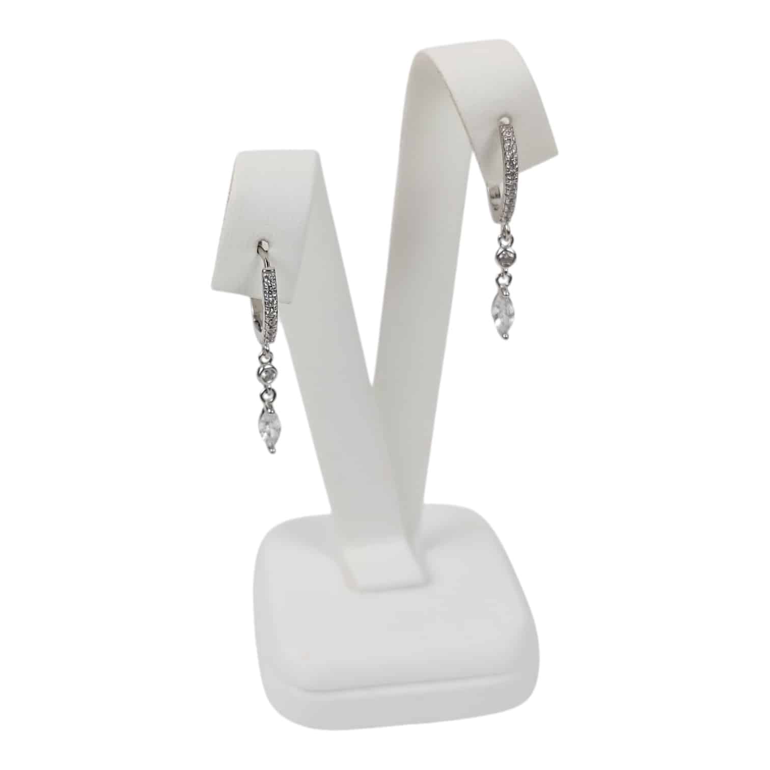 Photoroom_004_20241115_125004 Crystal Drops U-E-088 Ezüst Fülbevaló - Image 1