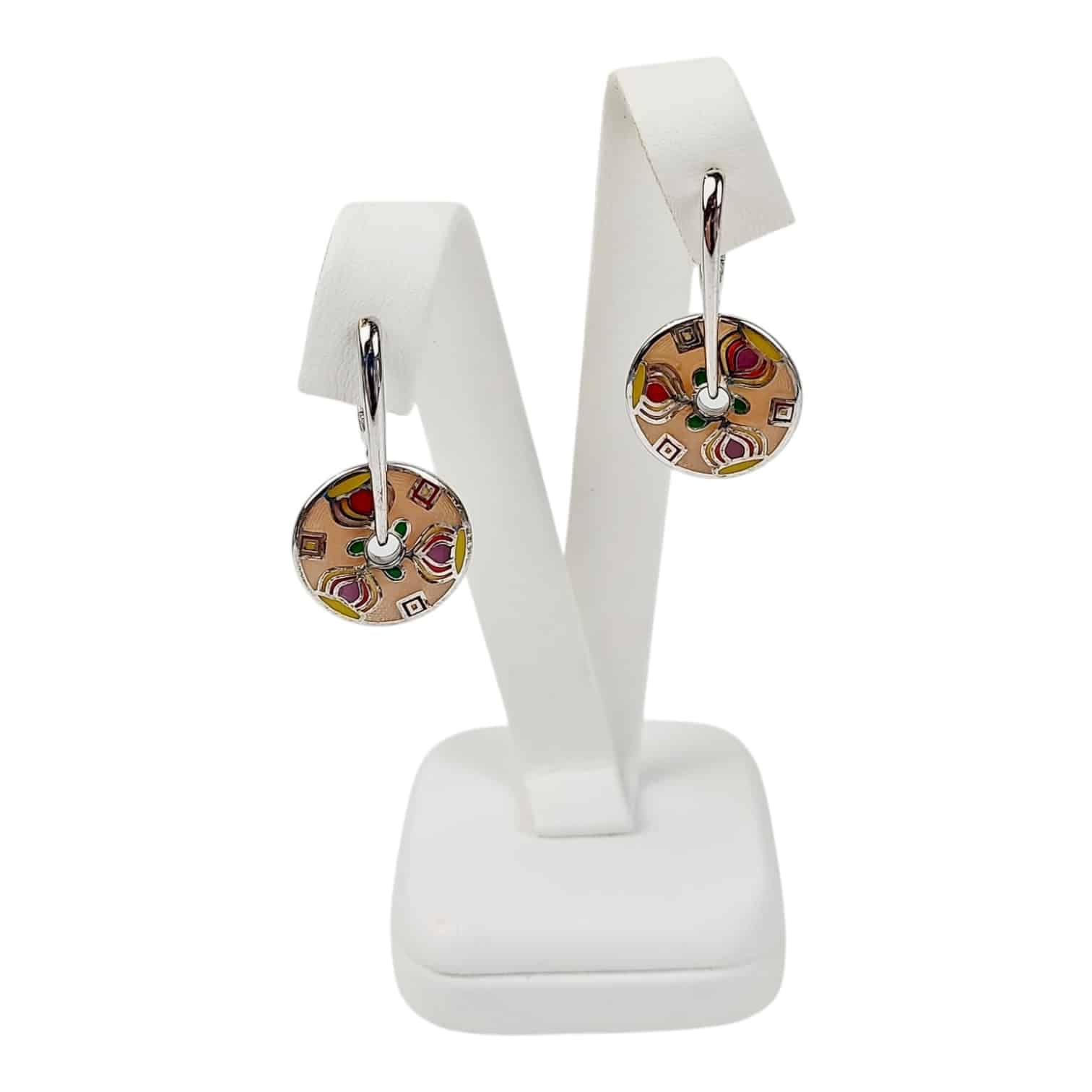 Photoroom_005_20241110_211943 Colorful Disc U-E-058 Ezüst Fülbevaló - Image 1