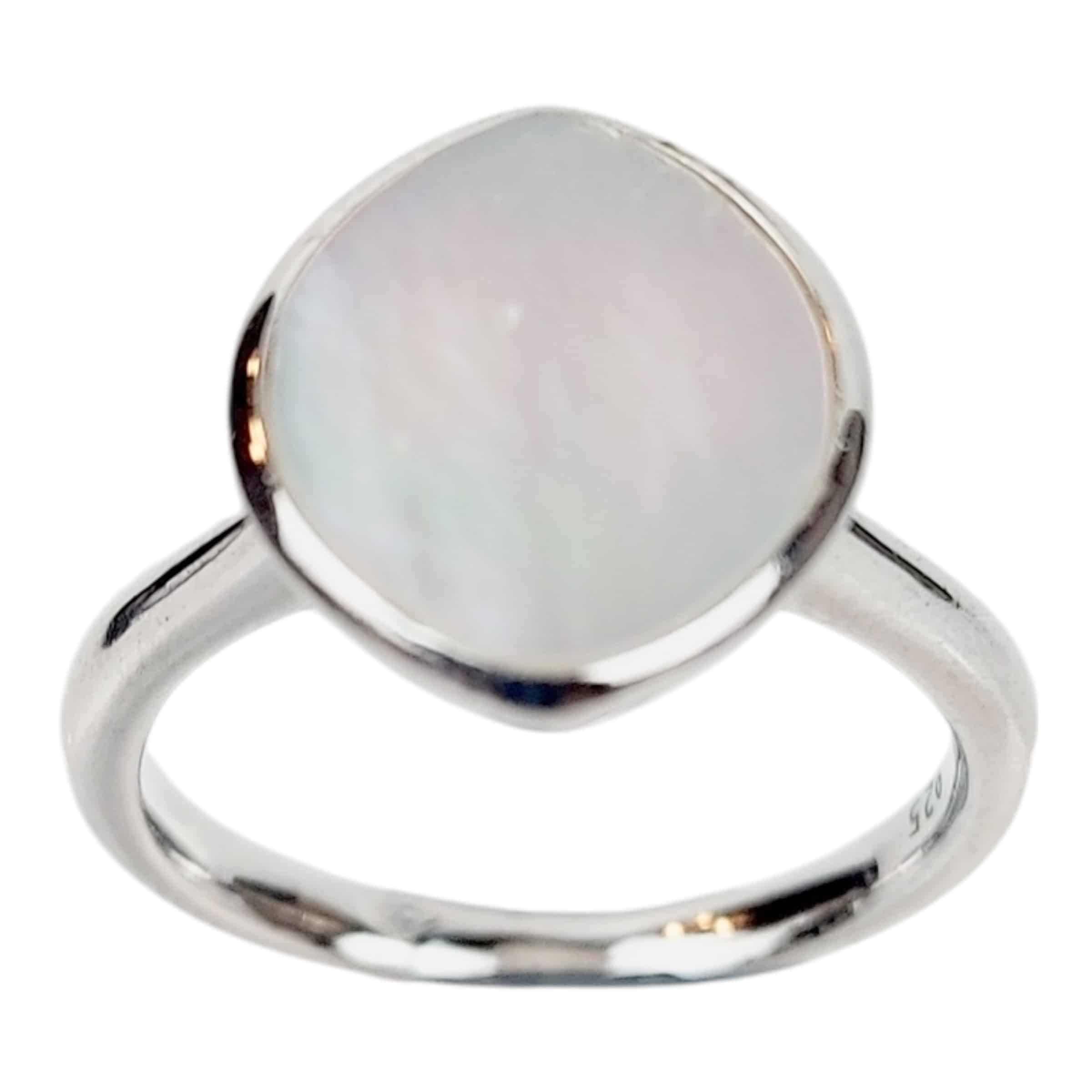 Photoroom_015_20241111_233247 Mother of Pearl U-E-072 Ezüst Gyűrű - Image 1