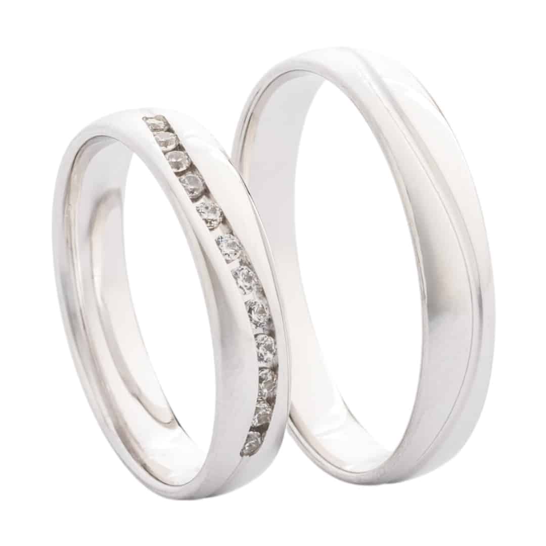 A40448-F Crystal Premium A40448-F Fehér arany karikagyűrű - Image 1