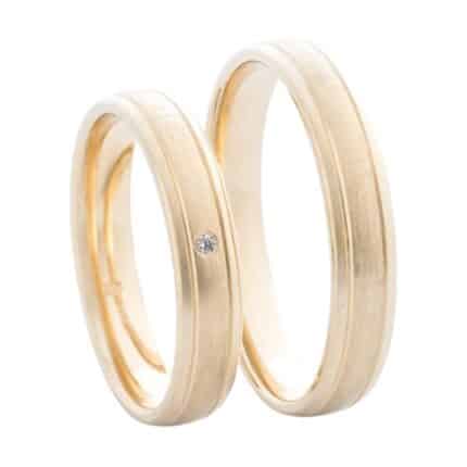 Crystal Premium A40418-S Sárga arany karikagyűrű