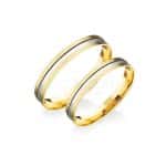 Hungororing EL 1128 Sárga-fehér arany karikagyűrű