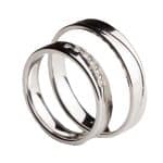 Crystal Premium A40408-F Fehér arany karikagyűrű