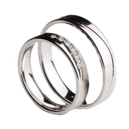 Crystal Premium A40408-F Fehér arany karikagyűrű