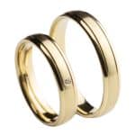 Crystal Premium A40418-S Sárga arany karikagyűrű - Image 2