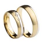 Crystal Premium A50522-SF Sárga-fehér arany karikagyűrű