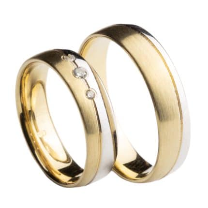 Crystal Premium A50522-SF Sárga-fehér arany karikagyűrű