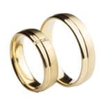 Crystal Premium A50565-S Sárga arany karikagyűrű - Image 2