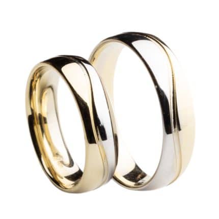 Crystal Premium A50648-SF Sárga-fehér arany karikagyűrű