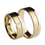 Crystal Premium A60605-SF Sárga-fehér arany karikagyűrű