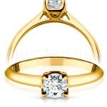 Crystal A001S Eljegyzési Gyűrű