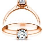 Crystal A001V Eljegyzési Gyűrű