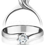 Crystal A007F Eljegyzési Gyűrű