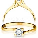 Crystal A010S Eljegyzési Gyűrű