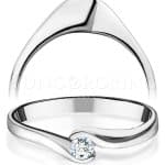 Crystal A012F Eljegyzési Gyűrű