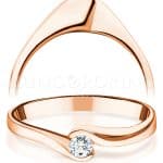 Crystal A012V Eljegyzési Gyűrű