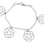 Looped Petals U-E-081 Ezüst Karkötő