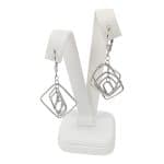Twist Square U-E-085 Ezüst Fülbevaló