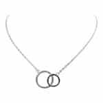 Double Halo U-E-021 Ezüst Nyaklánc