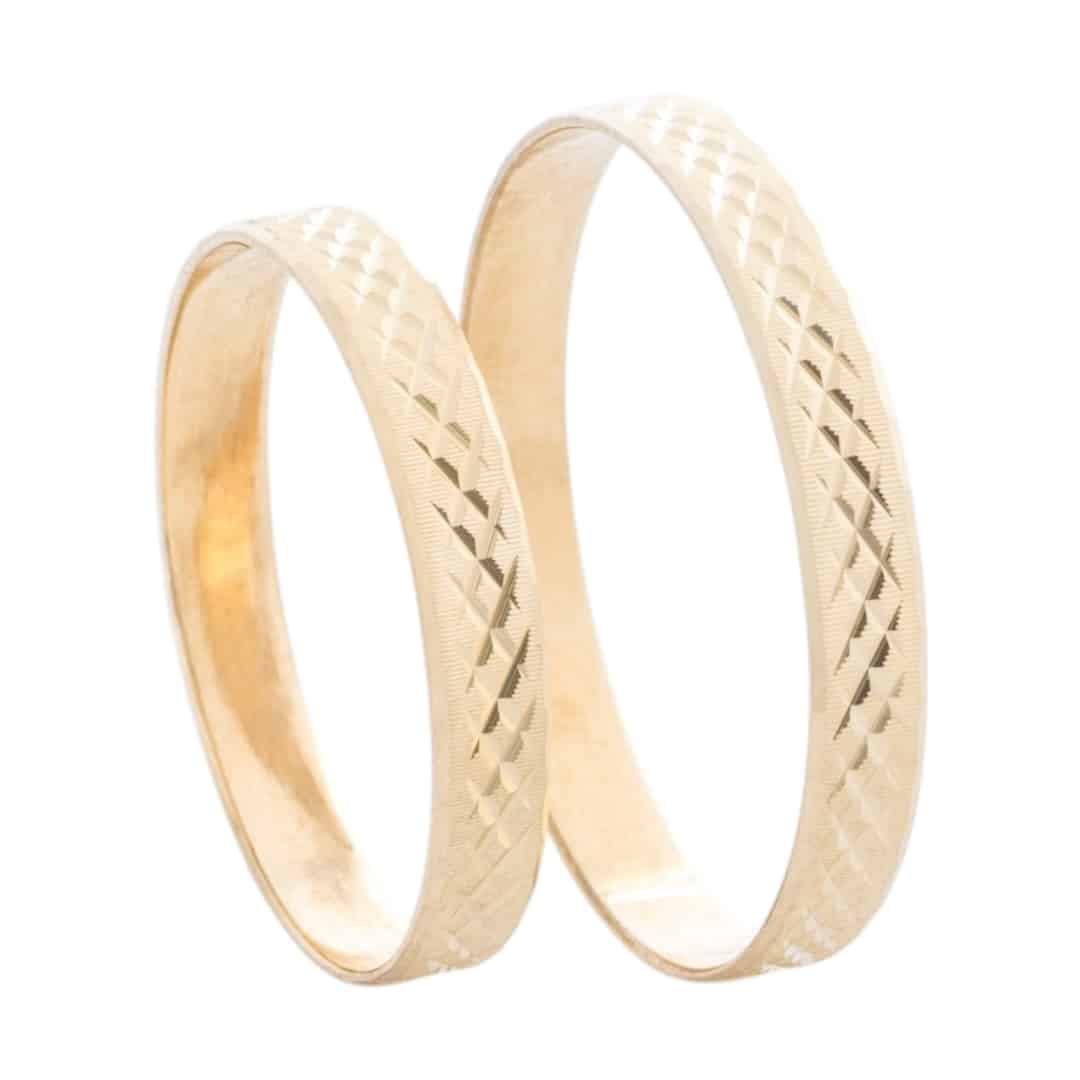 0052-S Crystal Premium 0052-S Sárga arany karikagyűrű - Image 1