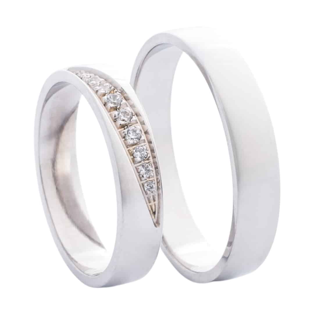 1248-F Crystal Premium 1248-F Fehér arany karikagyűrű - Image 1