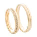 Crystal Premium A35018-S Sárga arany karikagyűrű