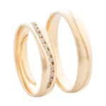 Crystal Premium A40448-S Sárga arany karikagyűrű