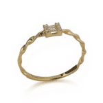 Twist Baguette U-A-66 Arany Gyűrű