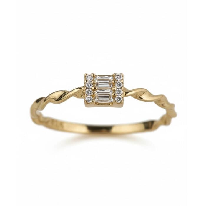 Twist Baguette U-A-66 Arany Gyűrű - Image 2